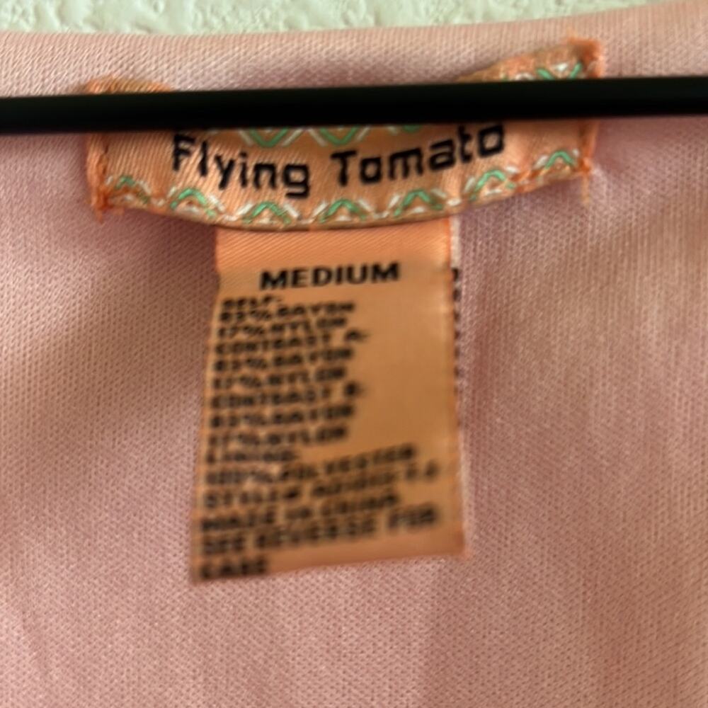 Flying Tomato Colorblock Pink Orange Feminine Long Dress Boho Medium - Picture 5 of 8